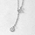 wholesale S925 Sterling Silver Fashionable Minimalist Hollow Butterfly Necklace, Korean Style Snowflake Necklace for Women, Drop Shipping-0-3