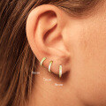 wholesale S925 Sterling Silver minimalist glossy hoop earrings, INS style,-0-2