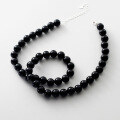 wholesale Black Agate Beaded Necklace, Y00665, Same as Korean Fever Blogger's Style, Minimalist and Niche Aesthetic-0-2
