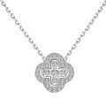 wholesale S925 Sterling Silver Korean New Style Four-Leaf Clover Necklace for Women, Detachable Multi-Way Design Personalized Choker-0-5