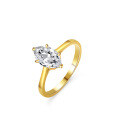 S925 Silver Moissanite Crossover Women's Two-Tone Stacking Ring-0-2