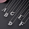 wholesale 925 Sterling Silver Cross-Border European and American Style 26 Alphabet Letters Necklace for Women, Unique Small and Minimalist High-End Pendant Collarbone Chain-0-1