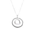 wholesale S925 Silver Cloud Tide Pavilion Fashion Minimalist Geometric Double Buckle Luxury Style Versatile Necklace for Women-0-4