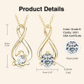 S925 Sterling Silver D Color Moissanite Geometric Minimalist Luxury Necklace Wholesale-0-5