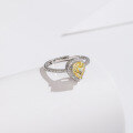 wholesale S925 Sterling Silver Waterdrop Pear-Shaped Ring for Women with Ice Flower Cut and High-Carbon Diamond-0-7