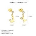 wholesale S925 Sterling Silver Cute Kitten Stud Earrings With Zirconia, New Luxury Style-0-5