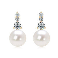 Sterling Silver Pearl Earrings for Women, Fashionable and Elegant Wholesale Design-Stylish Dangling Earrings [K Gold] - Mother Pearl  925 Silver