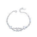 wholesale S925 silver zirconia bracelet, new fashionable retro ethnic style, simple and elegant diamond-embedded bracelet for women-0-4