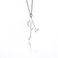 wholesale S925 Sterling Silver Fashionable and Personalized Necklace with 26 Uppercase Initial Letters, Popular European and American Style from Ling Cifang Jewelry-0-4
