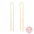 wholesale S925 Sterling Silver Minimalist Fringe Chain Earring with Korean Style-0-5