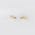 wholesale S925 Silver Small Snake Line Ear Studs Summer Diamond Inlaid Personality Korean Style Small Snake Earrings M00075-0-2