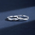 wholesale 925 Sterling Silver Couple Rings Original Design Minimalist Band Niche High-End Light Luxury 520 Valentine's Day Gift Matching Pair-0-2