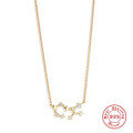 wholesale S925 Sterling Silver New Zodiac Star Pendant Necklace with Diamonds, Trendy and Popular-0-13