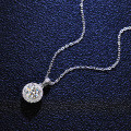 Sterling Silver 1-Carat Moissanite Pendant Necklace for Women-0-1