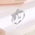 wholesale S925 Sterling Silver Bow Ring Design Sense Designer Same Style Cross-Border Best-Seller Fashion Wedding Ring-0-2
