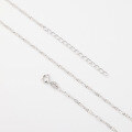 wholesale S925 Sterling Silver Women's Necklace, Small Batch Design, Minimalist Square Link Lip Chain Fashion Accessory Wholesale Distribution-0-2