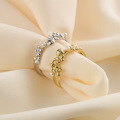 wholesale Silver adjustable fresh shell flower ring for women, wholesale-0-1