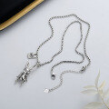 wholesale S925 Sterling Silver New Fashion Mechanical Rabbit Necklace Ins Trendy Hip Hop Street Internet-Famous Women's Pendant-0-2