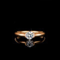 S925 Silver Four-Prong Moissanite Ring, 1 Carat Women's Wedding Band, Classic Cross-Border Live Stream Supply-0-1