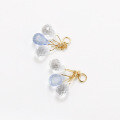 wholesale S925 Silver Plated 14k Gold Blue Quartz Stone Japanese Retro Spring Ear Climbers-0-2