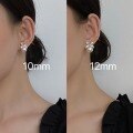 wholesale S925 Sterling Silver Chaebol Heiress Cute and Luxurious Pure Desire Style Girly Bow Australian White Pearl Ear Studs Earrings-0-3