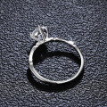 S925 Sterling Silver Moissanite Bamboo Knot Four-Prong Ring for Women-0-1