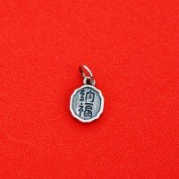 wholesale 925 Sterling Silver New Chinese Style Retro Wealth and Fortune Attracting Red Rope Small Pendant DIY Bracelet Phone Strap Pendant Silver Accessory-Antique single piece (5000285) &gt; without rope