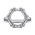 wholesale S925 Sterling Silver Cross-Border Rings, Irregular Bamboo Knot Ring for Women, Small Batch Retro Fashion Wholesale-0-1