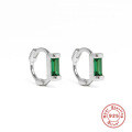 wholesale S925 Sterling Silver Ins Square Diamond Ear Clasp with Single Creative Stud, Popular in Europe and America-0-9