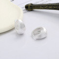wholesale S925 silver fashionable minimalist U-shaped brushed matte European-style trendy design earrings ear clips-0-1