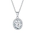 wholesale S925 silver jewelry set with zirconia diamond, including round necklace, earrings, and ring for women-0-4
