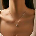 S925 Silver Cross-border 50-Point D Color Moissanite Necklace-0-2