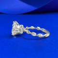 wholesale S925 Sterling Silver Classic Twisted Four-Prong Setting with 90 Zircon Stone Ring, Fashion Versatile Style-0-3