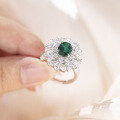 wholesale S925 Metal Lab-Cultivated Emerald High-End LuxuriousRing for New Collection by Yuntong Jewelry-0-3