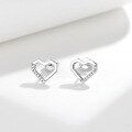 S925 Silver 18k Gold Plated Moissanite Stud Earrings-0-1