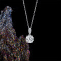 S925 Sterling Silver Waterdrop Plum Cut Zircon Necklace-0-1