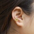 wholesale S925 Silver Plated 10K Gold Japanese Light Luxury Goddess Relief Ear Climber Earring, Trendy and Unique Small Design Ear Accessory-0-4