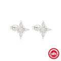 wholesale S925 Sterling Silver Amorphous Star Opal Diamond Inlaid Earrings for Women, Heart-shaped, Light Luxury, Niche Amazon New Arrival-0-11