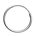 wholesale 990 Sterling Silver Minimalist Smooth Unisex Hoop Earrings-0-4