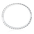 wholesale S925 gold-plated silver cross-border source full circle 4mm round black moissanite bracelet unisex hip-hop style-0-4