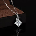 Sterling Silver 1-Carat Moissanite Pendant Necklace for Women-0-0