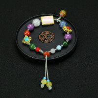 wholesale Handmade DIY Bracelet 925 Silver Hetian Jade Green Jade Red Agate Amazonite Beeswax Queen Conch Turquoise Multi-Gem Strand-Hetian Jade Jade, South Red Agate, Amazonite, Beeswax Queen Bei Lusong &gt; 925 Silver