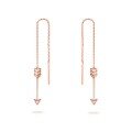 wholesale 18K Rose Gold Cupid's Arrow Heart Earrings Elegant High-End Korean Japanese Style Solid 18K 9K Yellow White Gold Jewelry-0-4