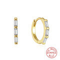 wholesale S925 silver curved wave two-tone diamond-accented ear cuff, a classic hot-seller and trendy INS earring-0-9