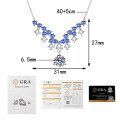 S925 Sterling Silver Moissanite French Luxury Necklace, 1-Carat D Color, Wholesale for Women-0-5