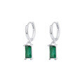 wholesale 925 Sterling Silver Vintage Colorful Zircon Square Earrings for WomenIns-0-13