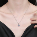 S925 Sterling Silver 1-Carat Moissanite Necklace, Chinese Style Fortune Bag Pendant Wholesale-0-2