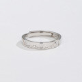 wholesale 999 pure silver couple rings for women, small and unique design with a high-end feel, adjustable solid silver plain band rings for men, a pair of rings to gift your girlfriend-0-30
