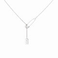 wholesale 925 Sterling Silver Paper Clip Necklace New Trend Minimalist Love Letter Pendant Collarbone Chain-0-4