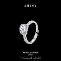 S925 Sterling Silver Moissanite Bouquet Ring, Valentine's Gift, Fade-Resistant-S925 sterling silver + 50% white moissanite  Adjustable opening